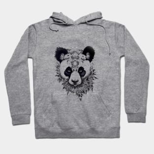 Panda Bear Wild Animal Nature Illustration Art Tattoo Hoodie